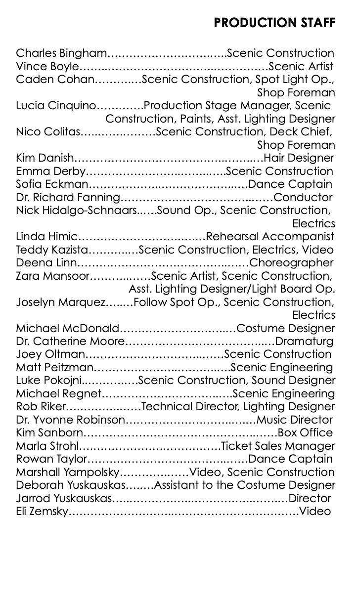 Production Staff